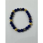 ARA Collection 24k Gold & Lapis Beaded Bracelet