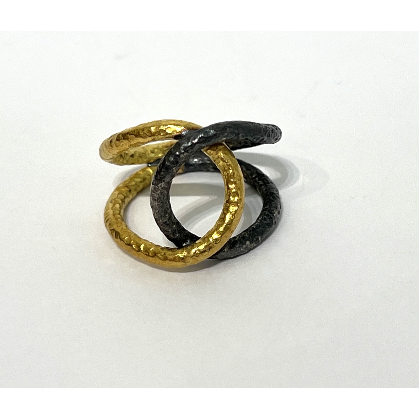 ARA Collection 24k Gold & Oxidized Silver Loose Knot Ring