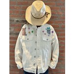 Kim Wyly Hand Painted White Jean Jacket - Medium