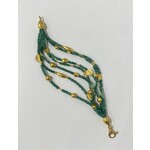 ARA Collection Emerald & 24k Gold Disc Bracelet