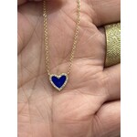 Andi Alyse 14k Gold Lapis & Diamond Heart Necklace