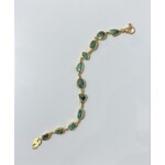 ARA Collection 24k and Turquoise Nugget Gold Bracelet