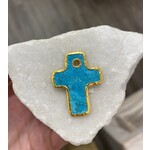 ARA Collection 24k Gold and Oxidized Copper Cross Pendant