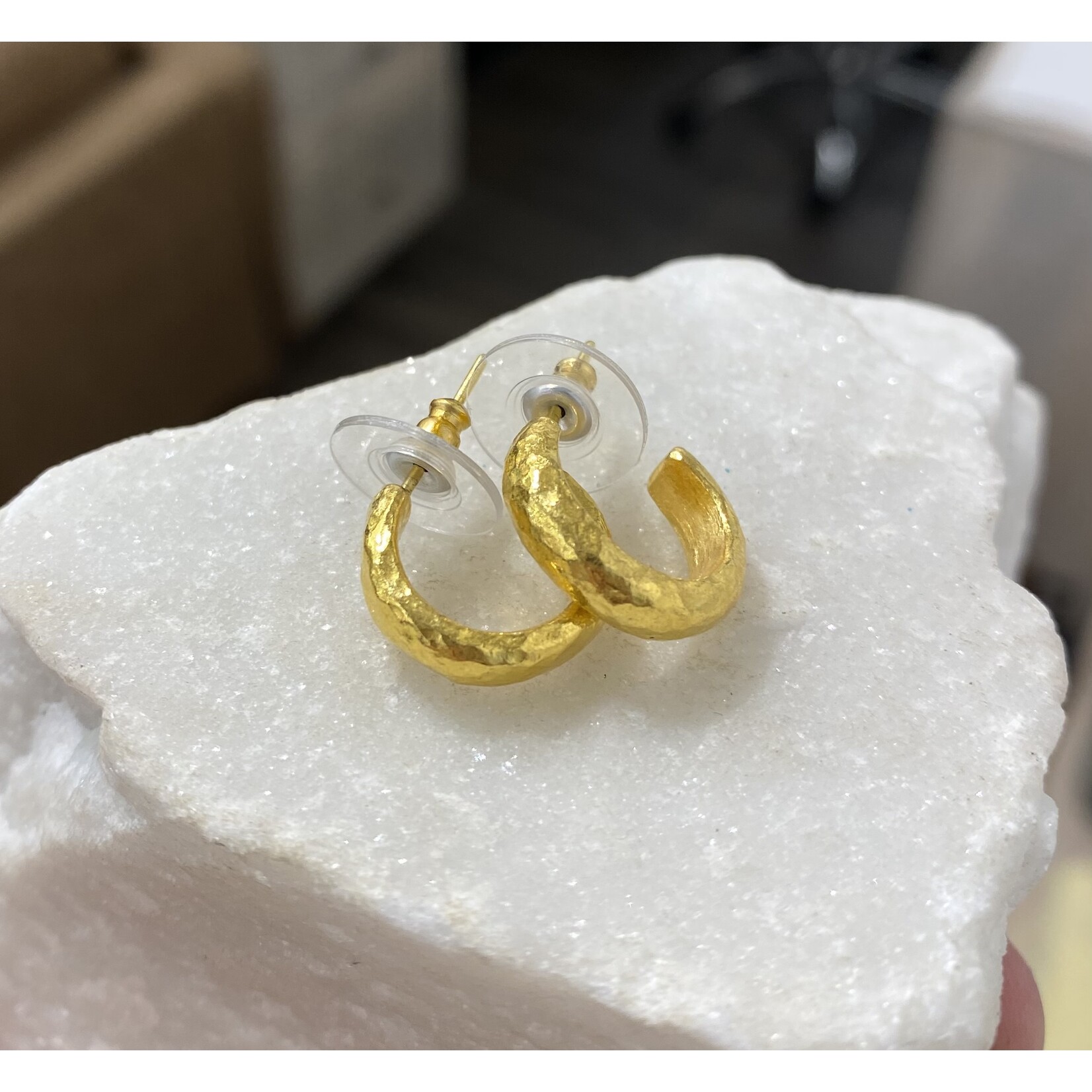 ARA Collection 24k Gold Small Thick Hoops