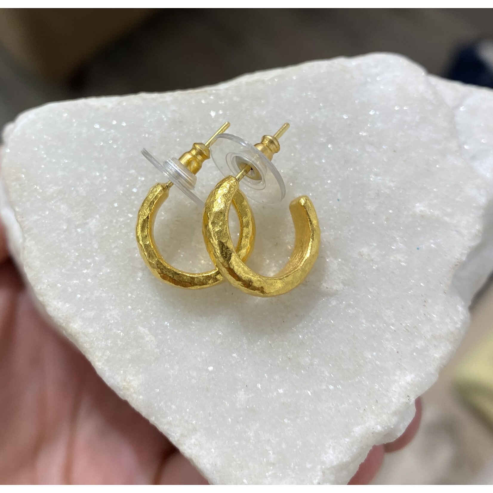 ARA Collection 24k Gold Small Thick Hoops