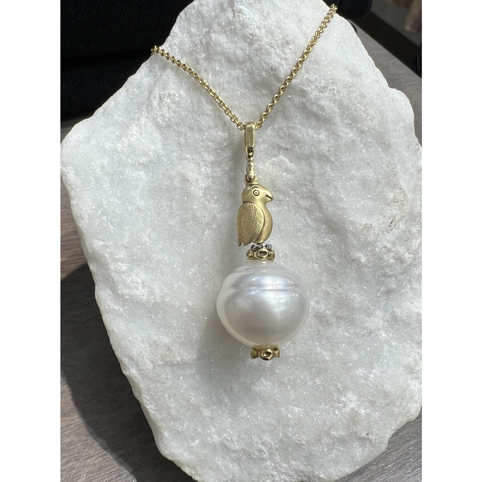 Alex Sepkus "Fable Animals and Strange Characters" Baroque South Sea Pearl Pendant, 18K Gold