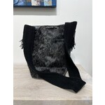 Black Hide Bucket Bag