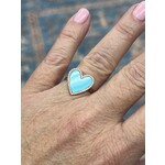 Andi Alyse Rose Gold, Turquoise, and Pave Diamond Heart Ring