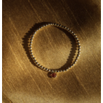 Lui Jewelry Rubellite Pink Tourmaline Stretch Bracelet in 14K yellow gold