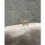 Andi Alyse 14k Yellow Gold Diamond Solo Butterfly Single Stud