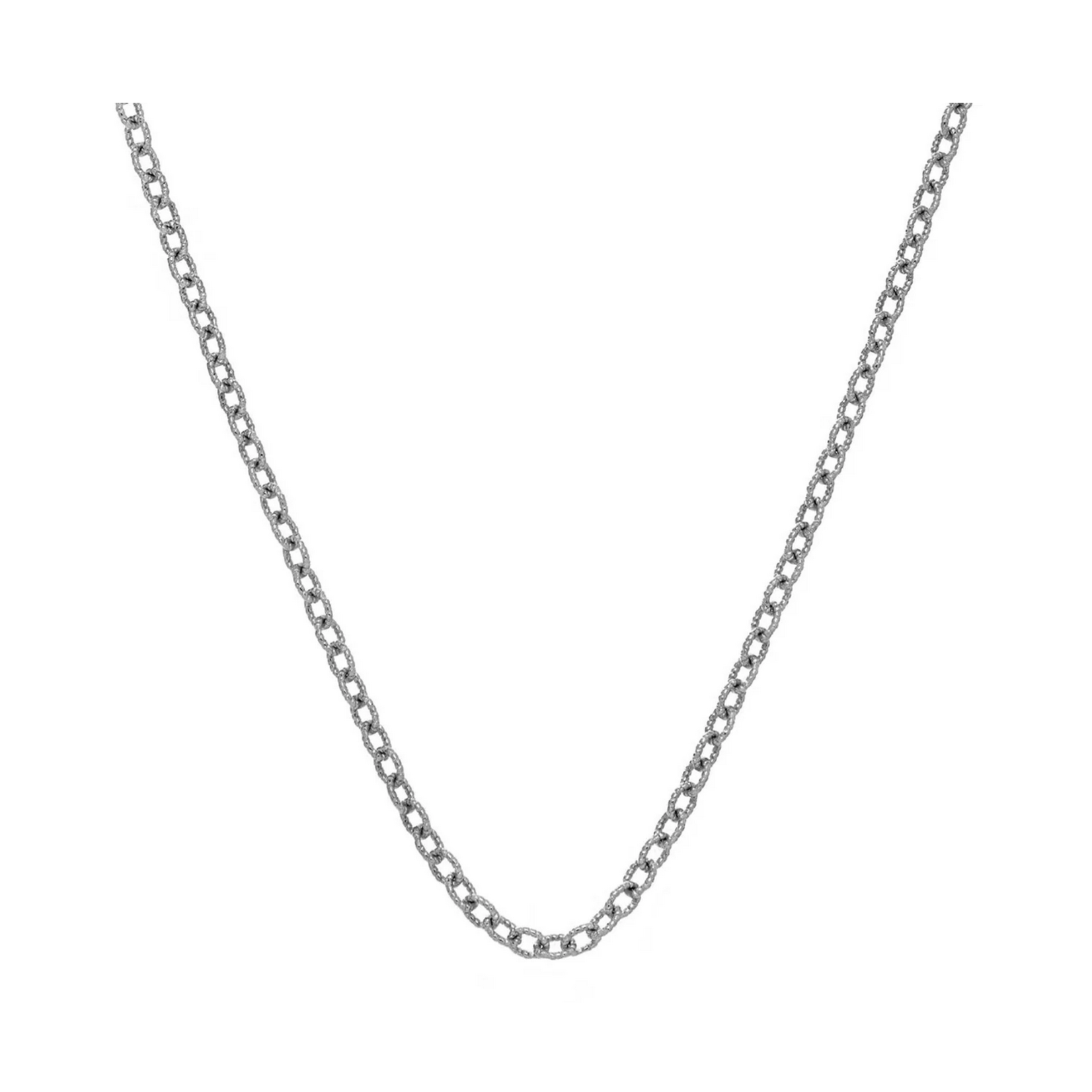 Sethi Couture 14k White Gold Medium Twisted Thicker Chain 16 Inches