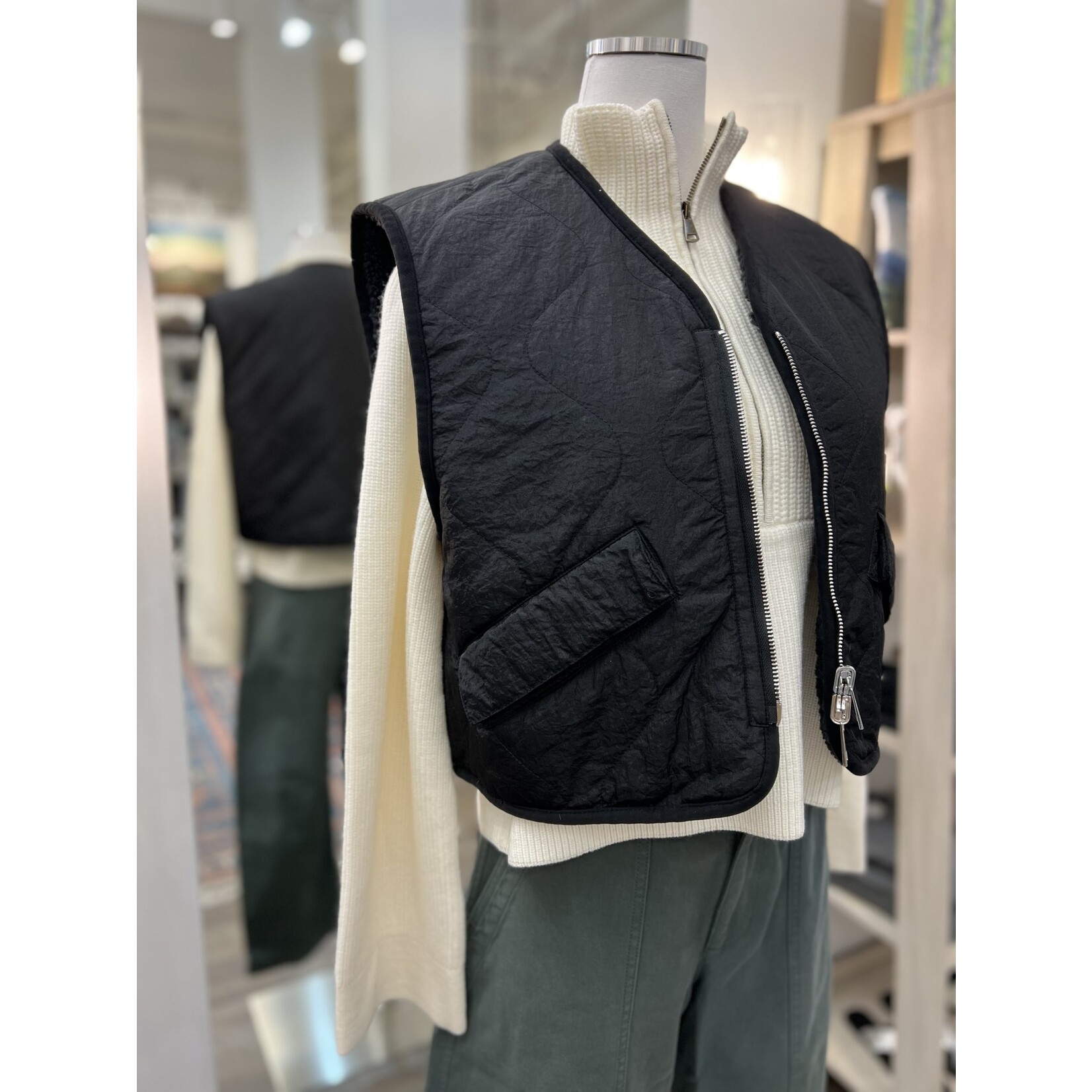 Forte Forte Eco-sherling & Nylon Double Face Waistcoat