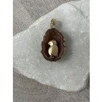Alex Sepkus "Fable Animals and Strange Characters" Pendant, Tobasco Geode (11.26cts) set in 18K Yellow Gold
