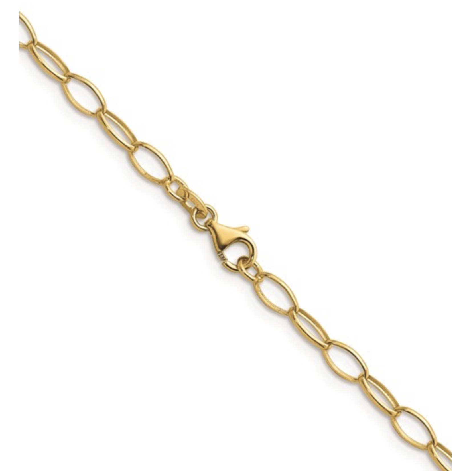 EYG Collection 14k 4.35mm Solid Oval Link 20 Inch Necklace