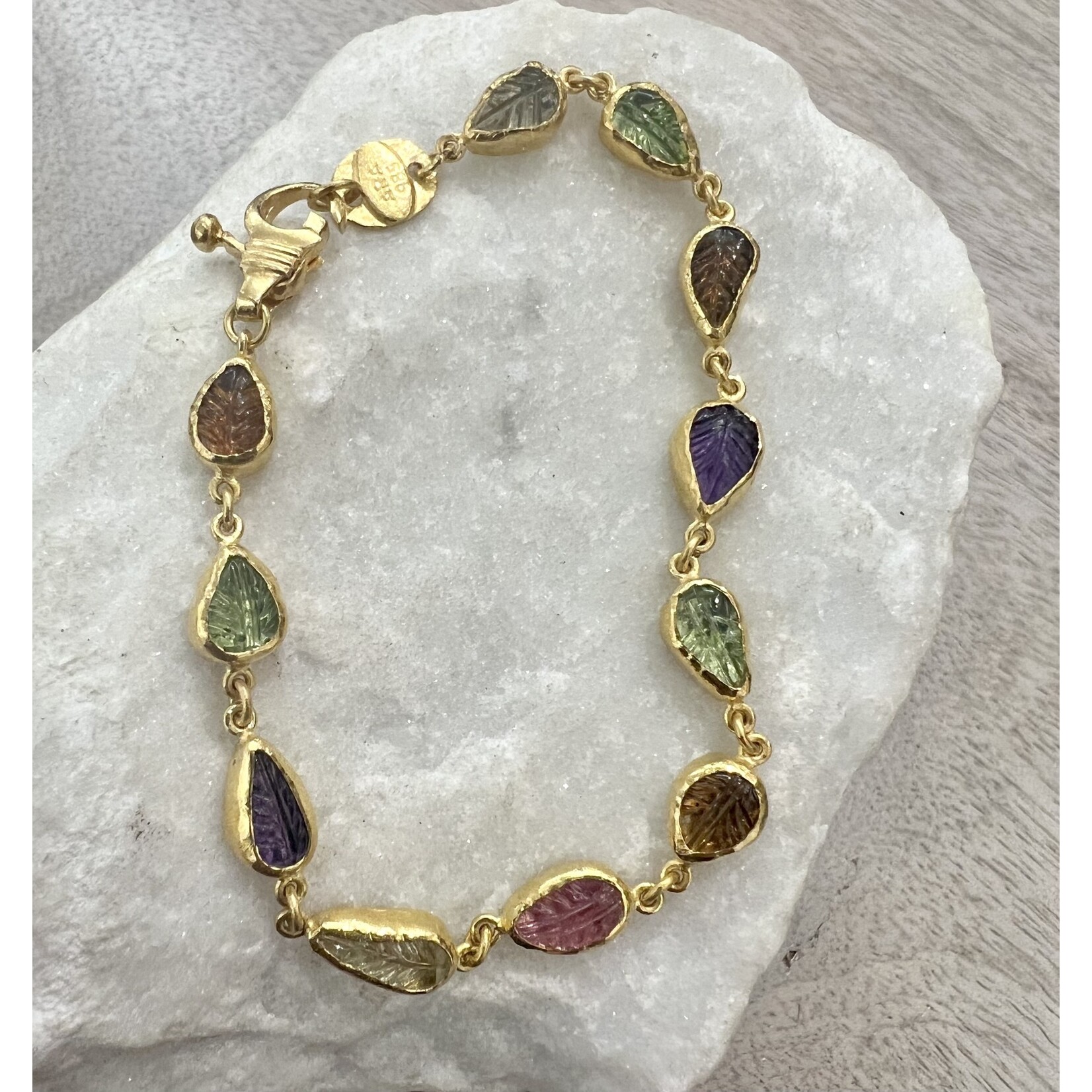 ARA Collection 24k Gold Multi Stone Bracelet