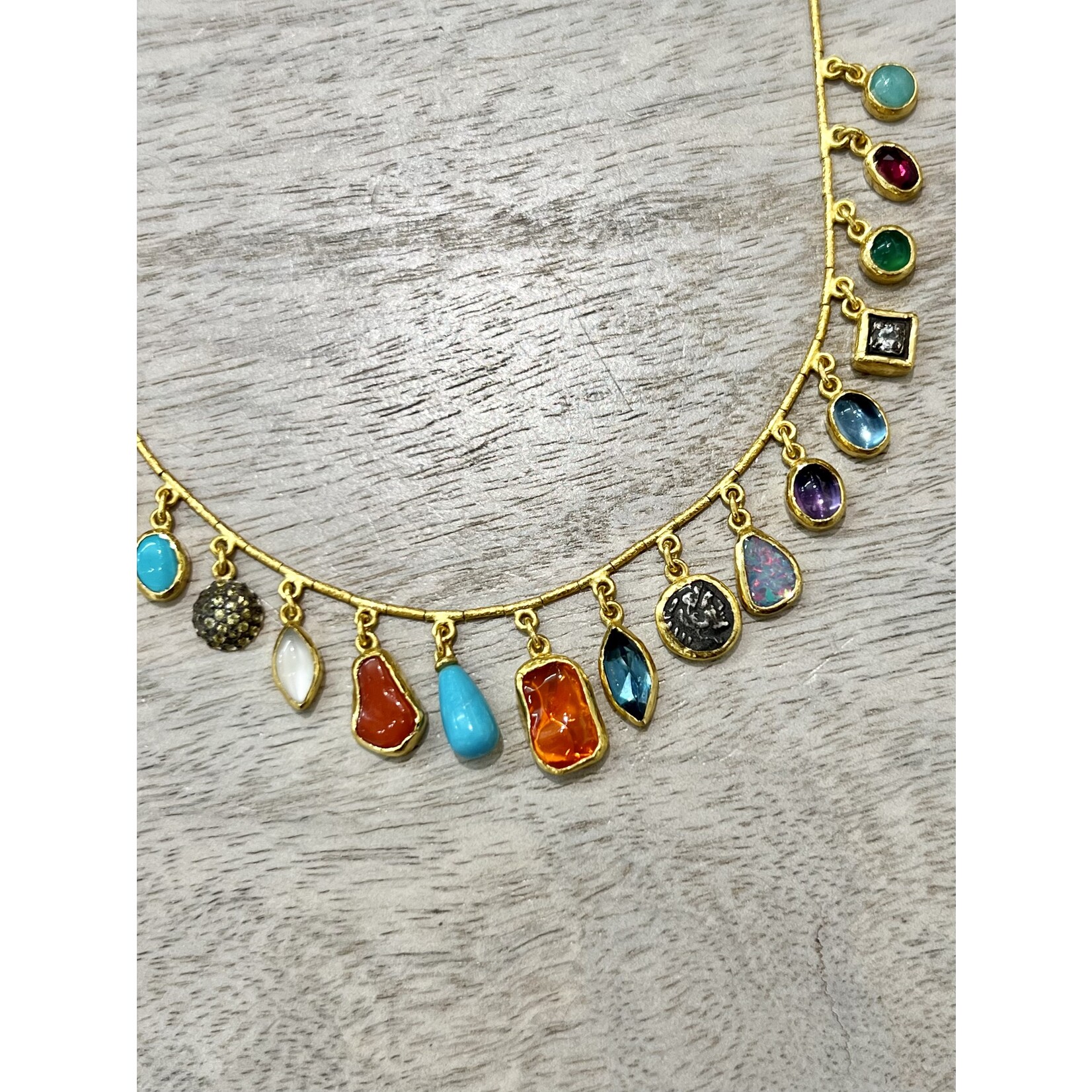 ARA Collection 24k Gold Multi Stone Necklace