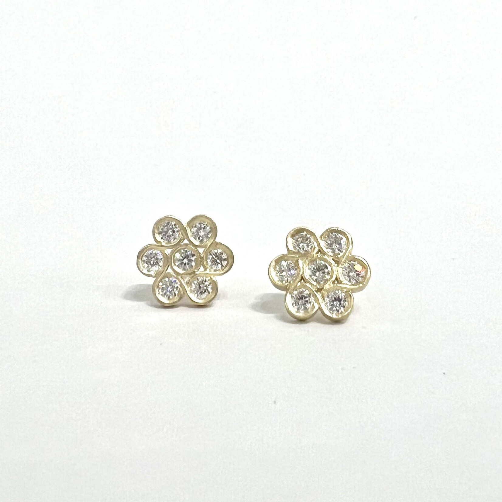 Perfect Jewel Heist 18k Gold & .84ct Diamond Celtic Flower Earrings