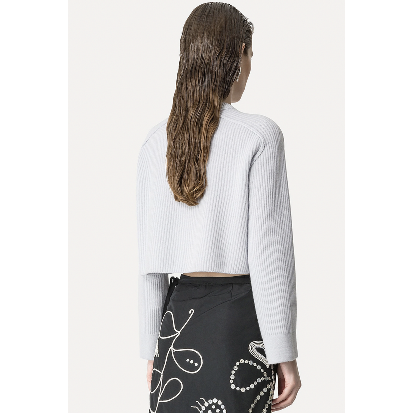 Forte Forte Cashmere Wool Rib Cropped Cardigan