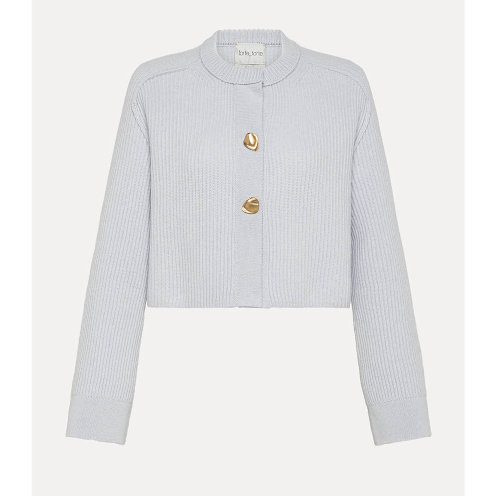 Forte Forte Cashmere Wool Rib Cropped Cardigan