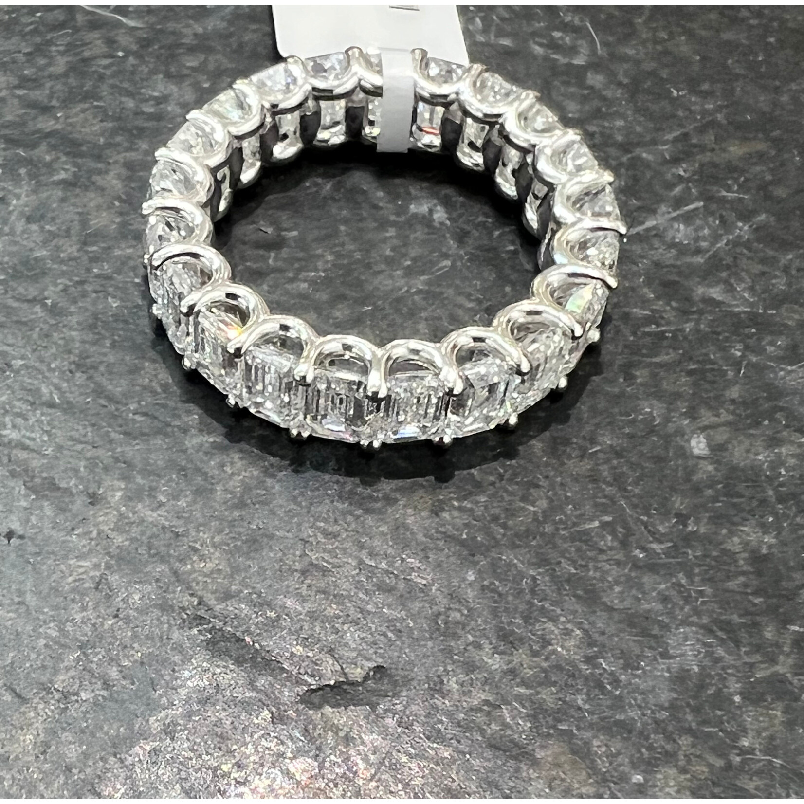 Perfect Jewel Heist 14K White Gold & LAB Grown Diamond 7.10ct Eternity Band Size 6.25