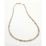 Champagne Zircon and 18K Yellow Gold Beaded Necklace