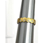 22k and Silver Bi Metal Ring with Diamonds