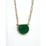 Chalcedony and 18k Gold Necklace