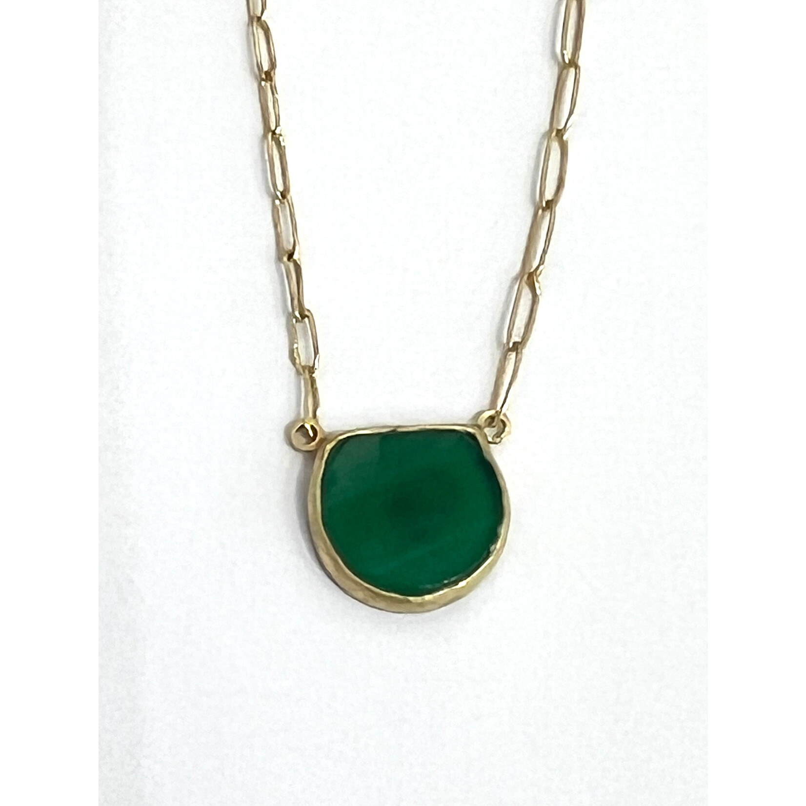 Chalcedony and 18k Gold Necklace