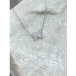 Andi Alyse Small Pave Diamond and 14k White Gold Butterfly Necklace