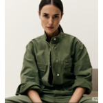 Closed Cropped Cotton Utility Jacket