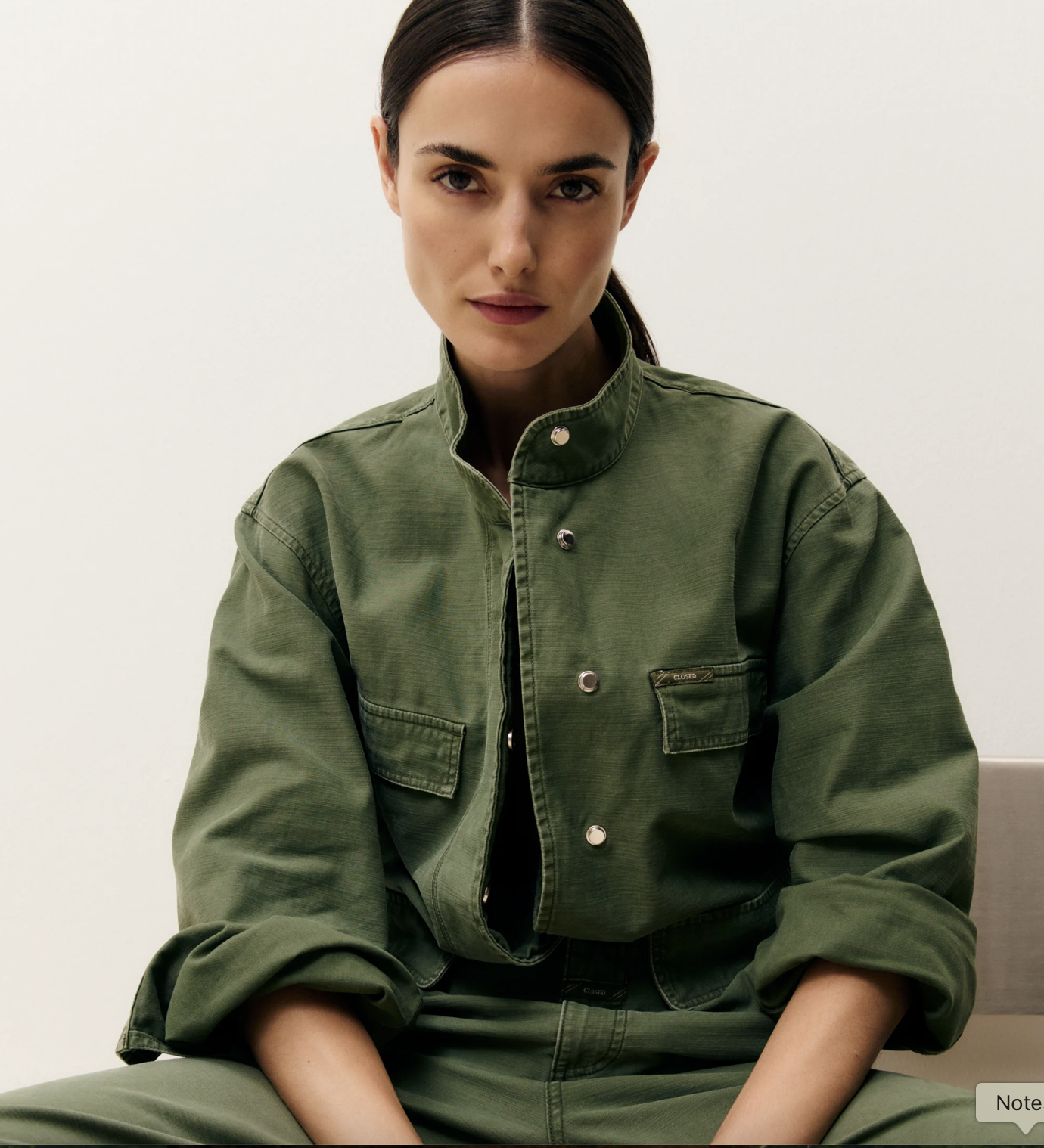 Cropped Cotton Utility Jacket - Four One Nine