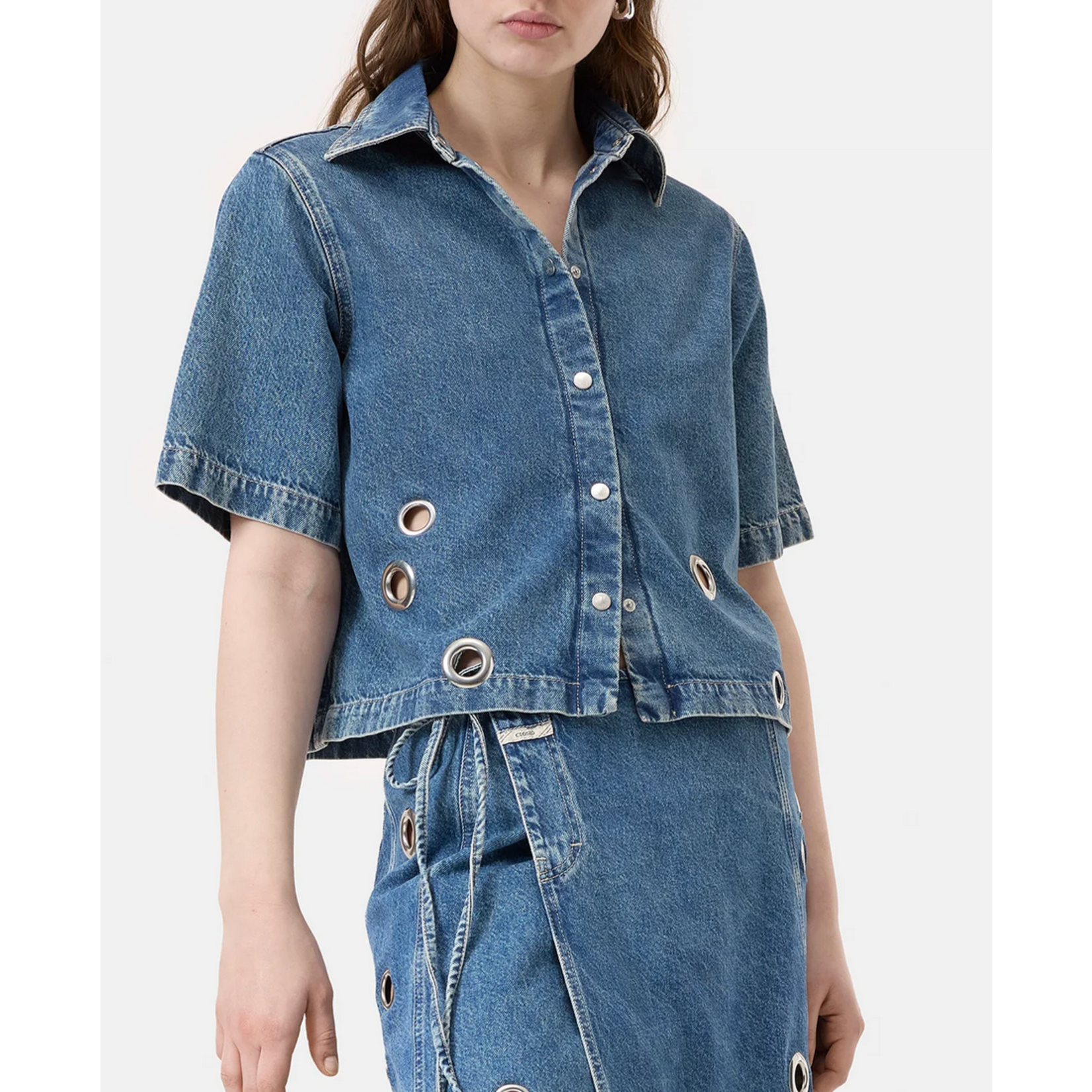 Closed Short-Sleeved Denim Shirt