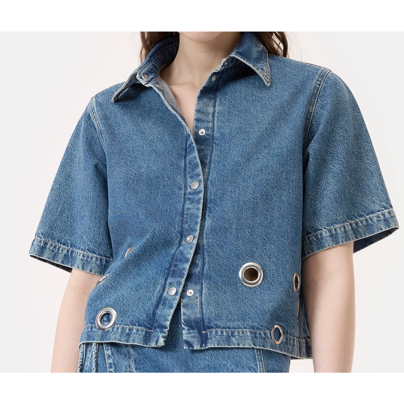 Closed Short-Sleeved Denim Shirt