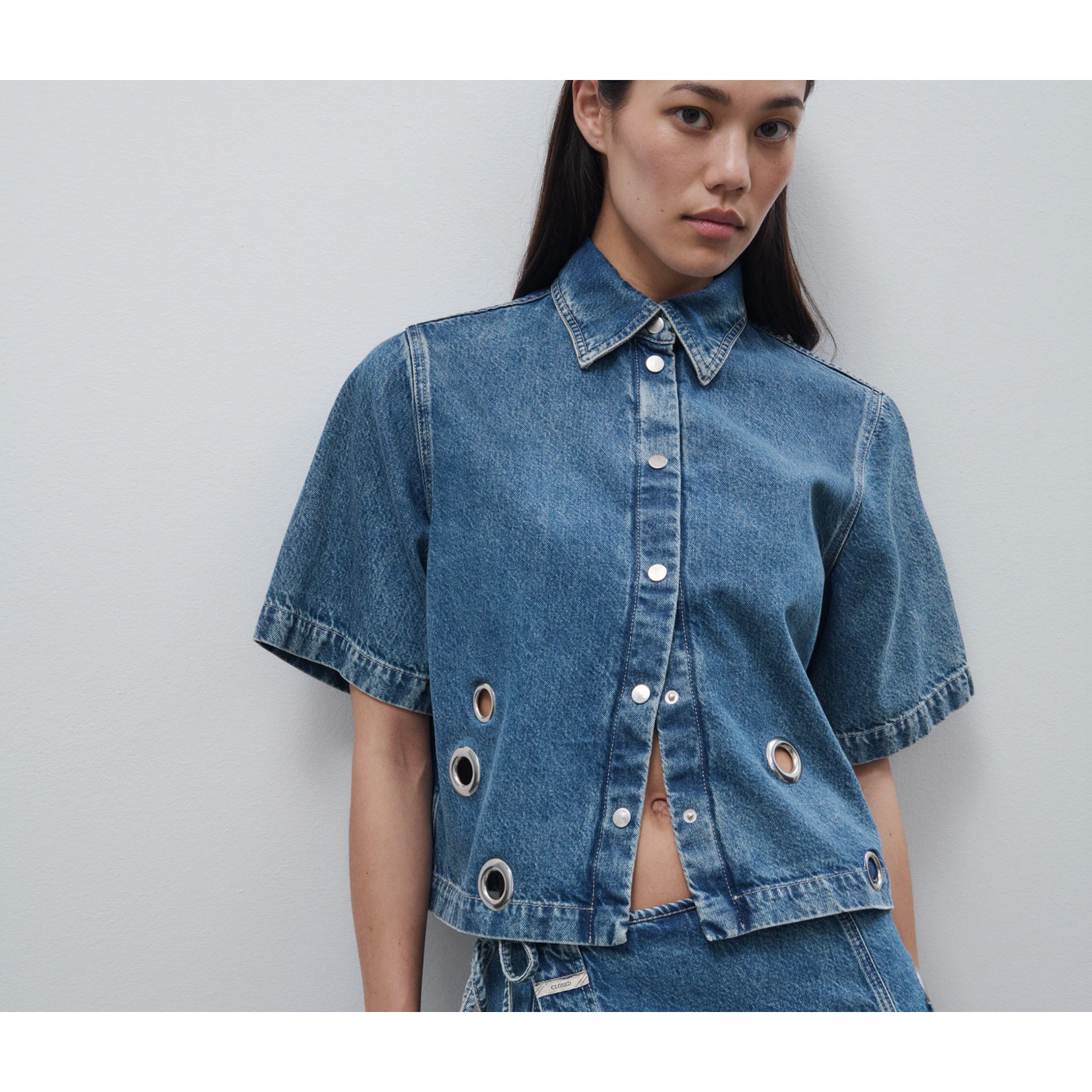 Closed Short-Sleeved Denim Shirt