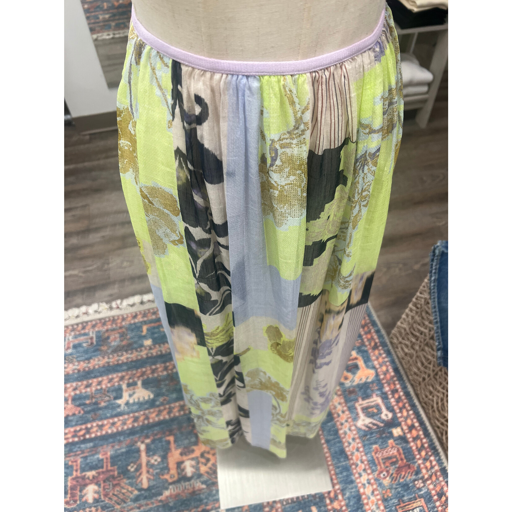Forte Forte Secret Garden Print Linen Silk Skirt