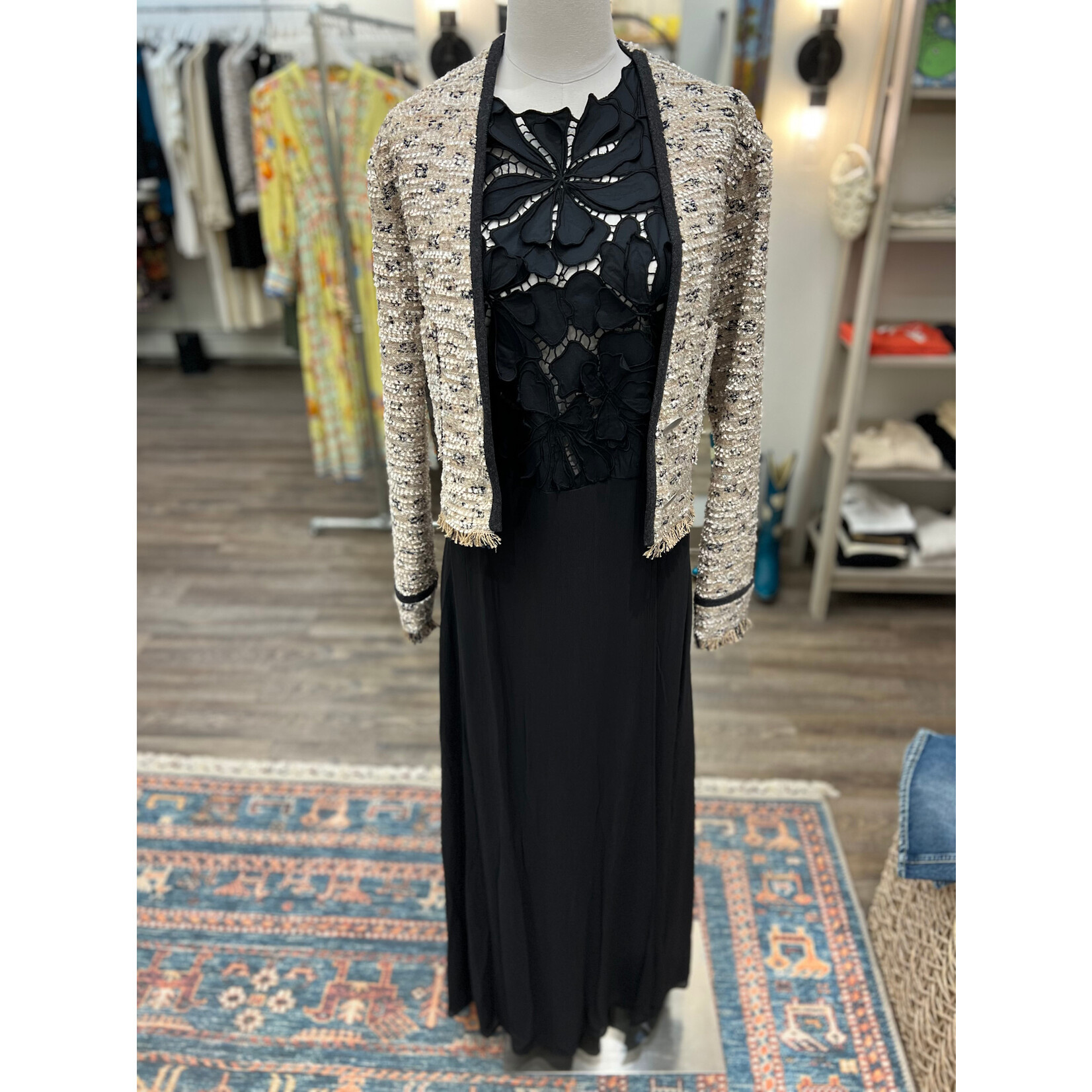 Forte Forte "En Fleur" Embroidery Popline and Georgette Dress