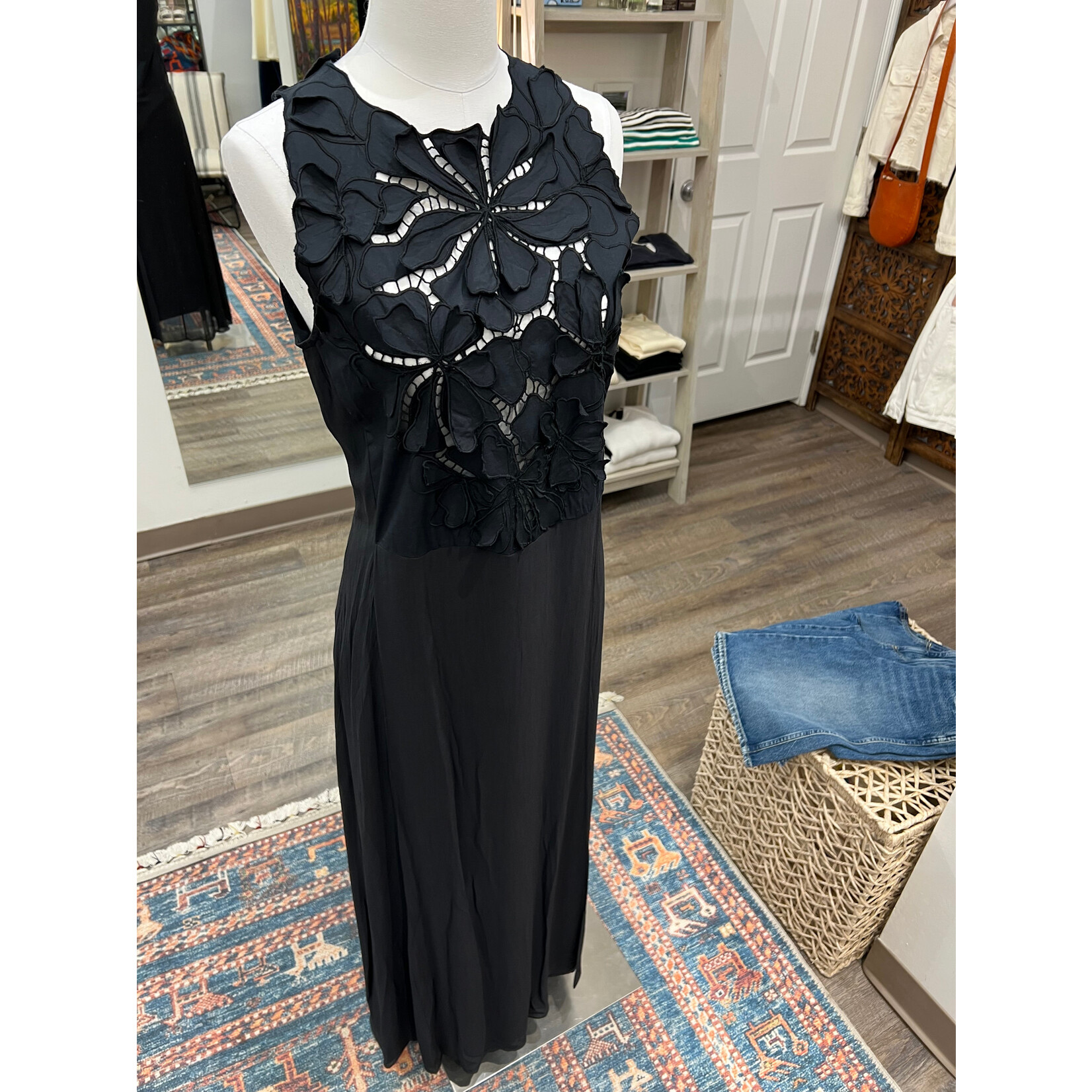 Forte Forte "En Fleur" Embroidery Popline and Georgette Dress