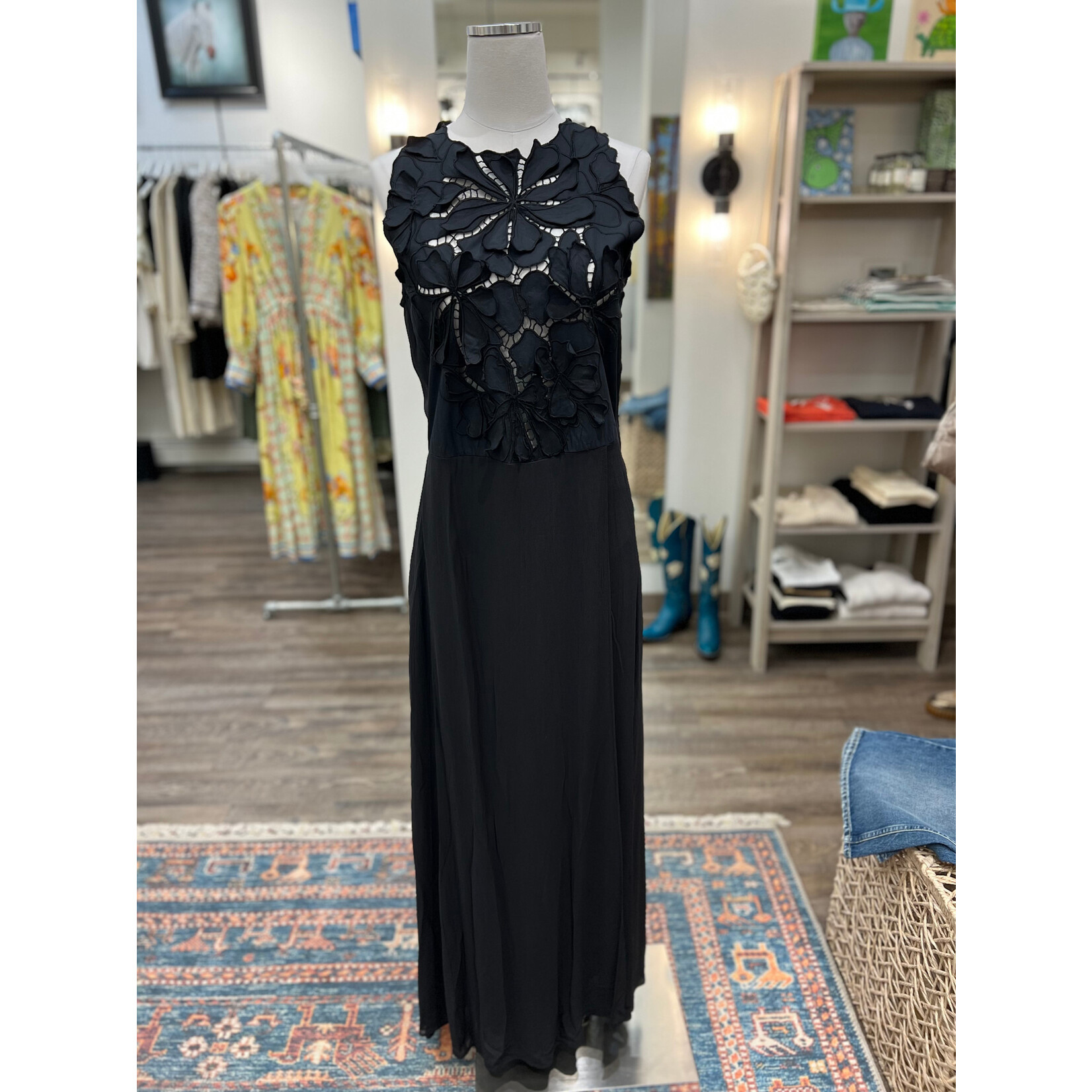 Forte Forte "En Fleur" Embroidery Popline and Georgette Dress