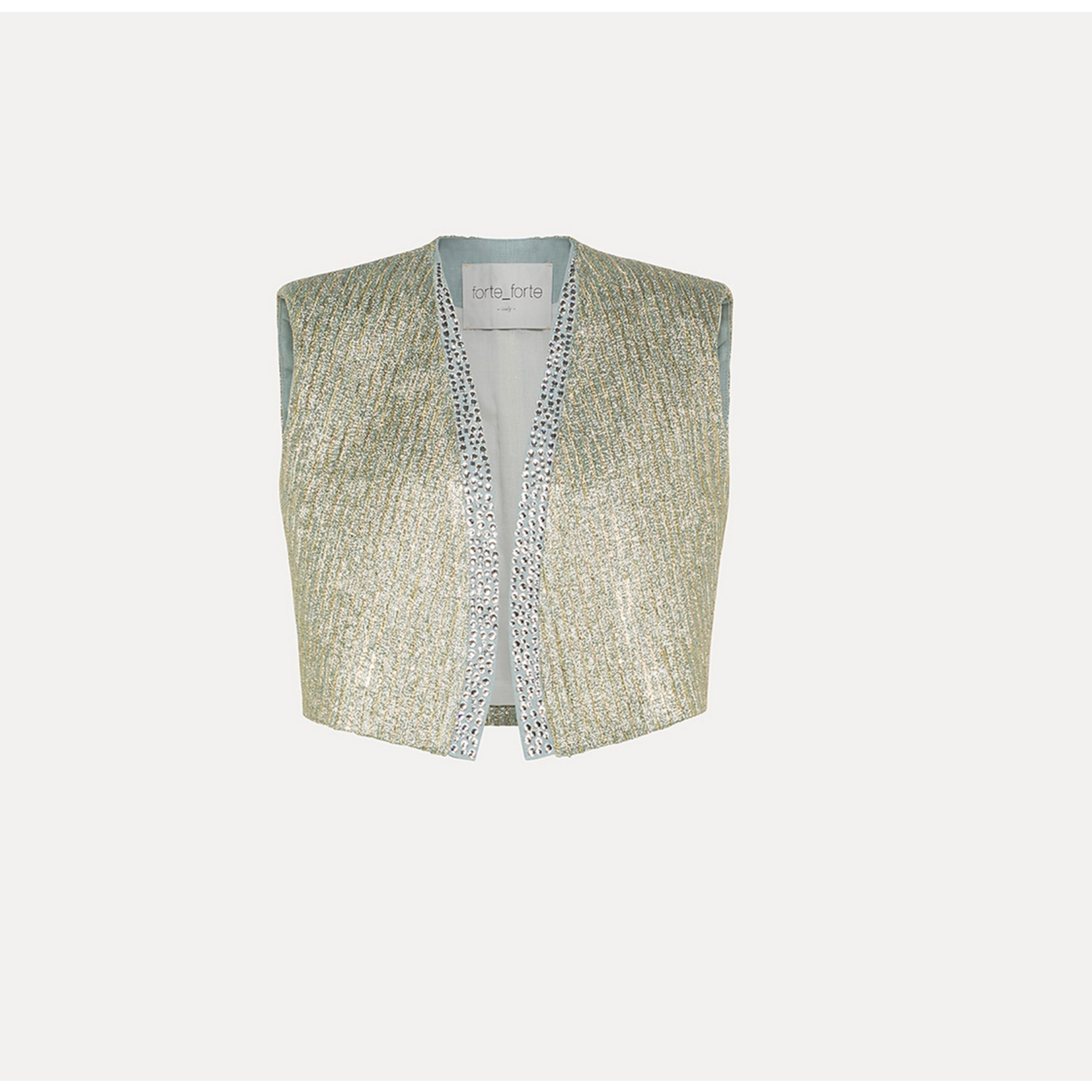 Forte Forte Jacquard Vest with Diamante Detailing