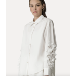 Forte Forte "En Fleur" Embroidery Cotton Popline Shirt