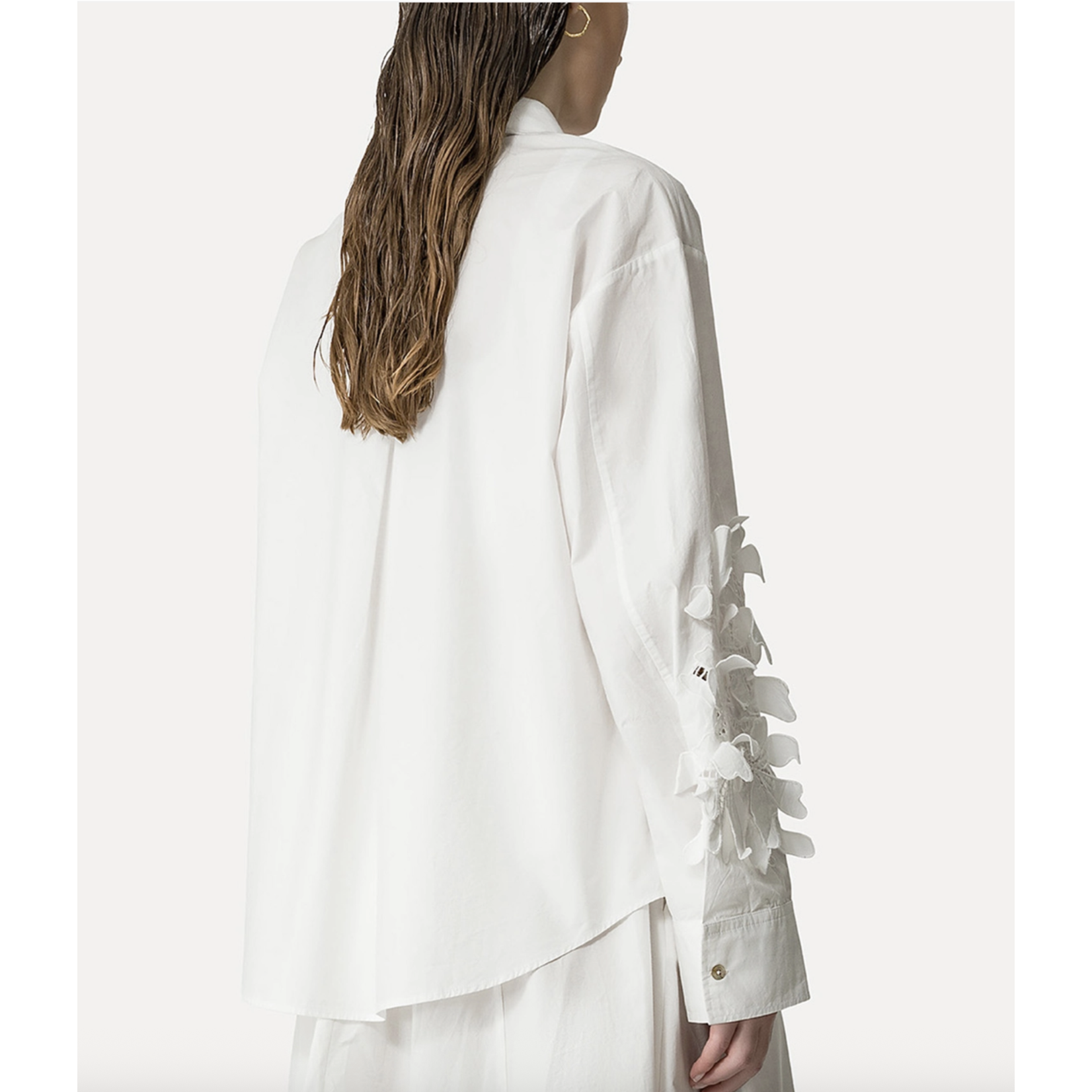 Forte Forte "En Fleur" Embroidery Cotton Popline Shirt