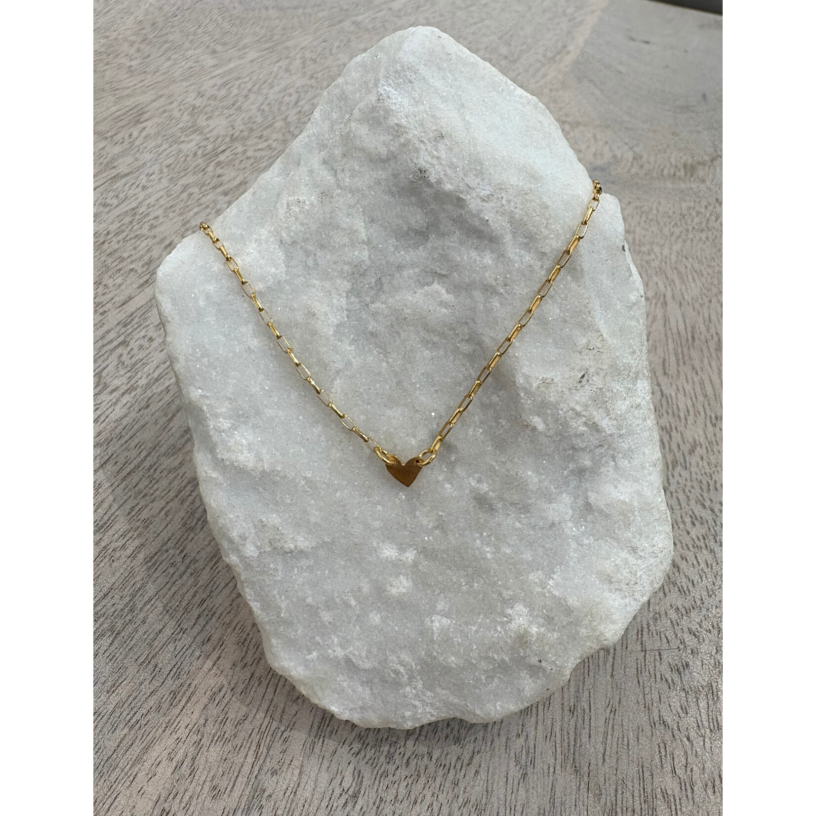 DeNev One-Of-A-Kind Hand-Cut 18k Yellow Gold Vermeil Heart Necklace