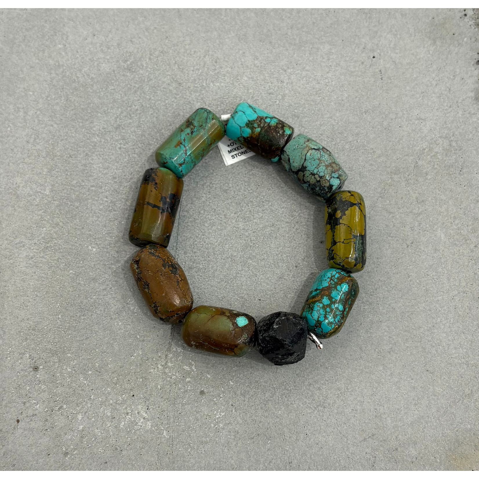 DeNev Raw Turquoise Nuggets Stretch Bracelet