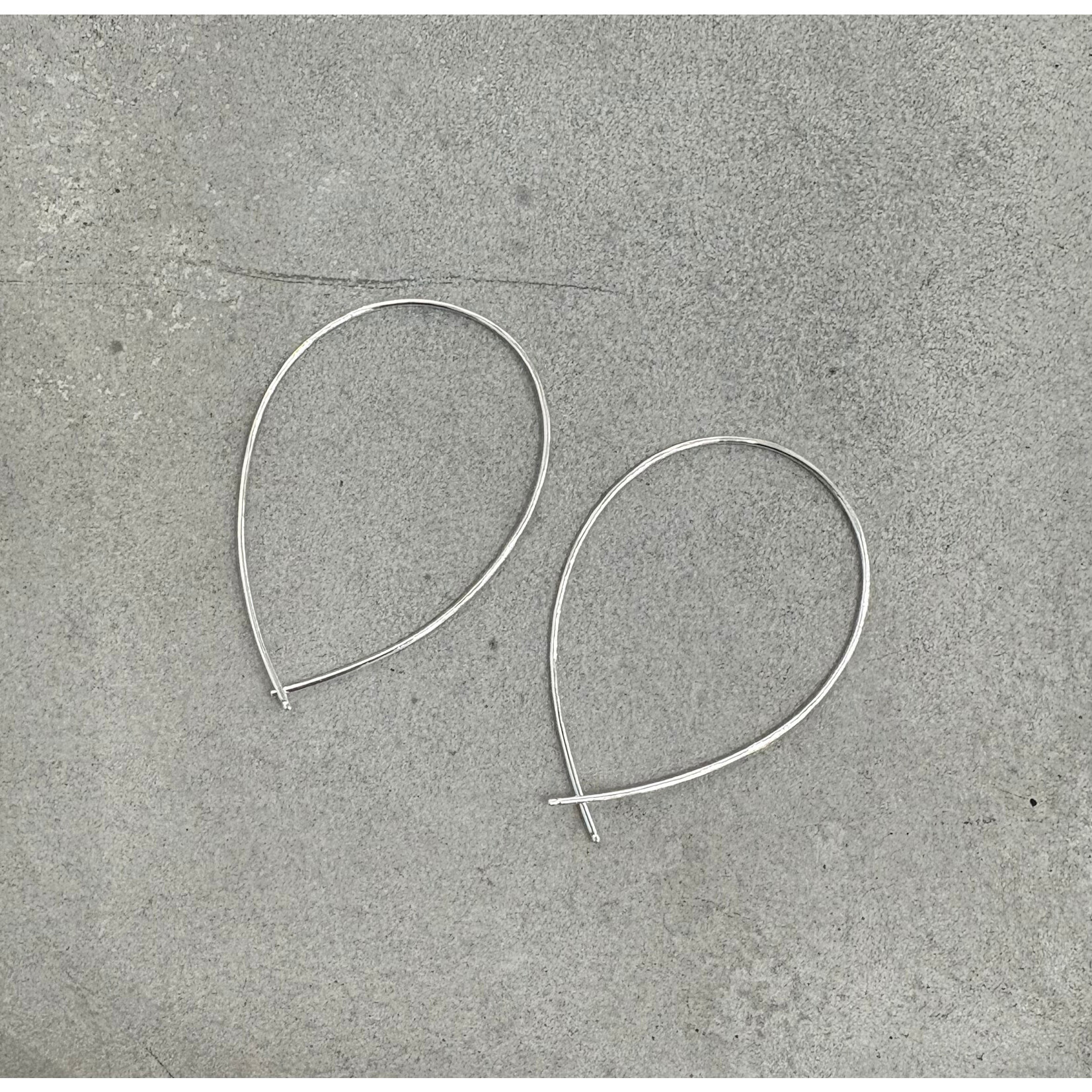 DeNev Sterling Silver Slide Thru Hoops