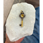 ARA Collection Small Oxidized Sterling Silver & 24k Yellow Gold Key Pendant