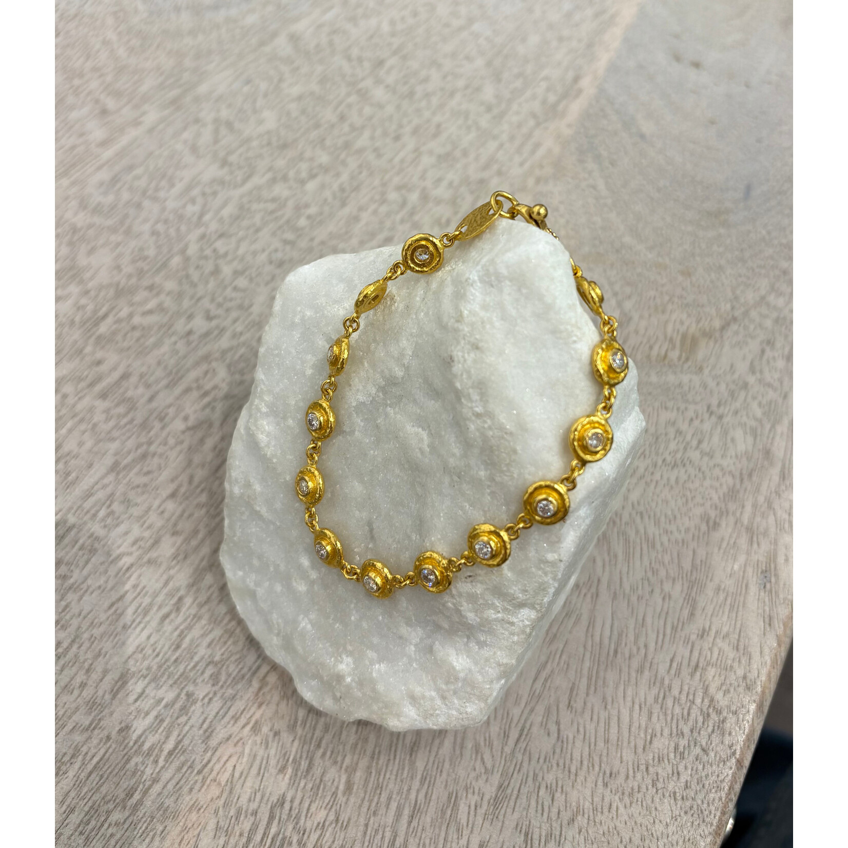 ARA Collection 24k Gold Diamond Tennis Bracelet