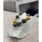 ARA Collection 24k Gold & Oxidized Sterling Silver Multi Stone Sphere Bracelet