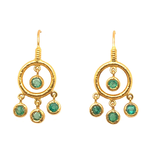 ARA Collection 24k Gold Emerald Chandelier Earrings