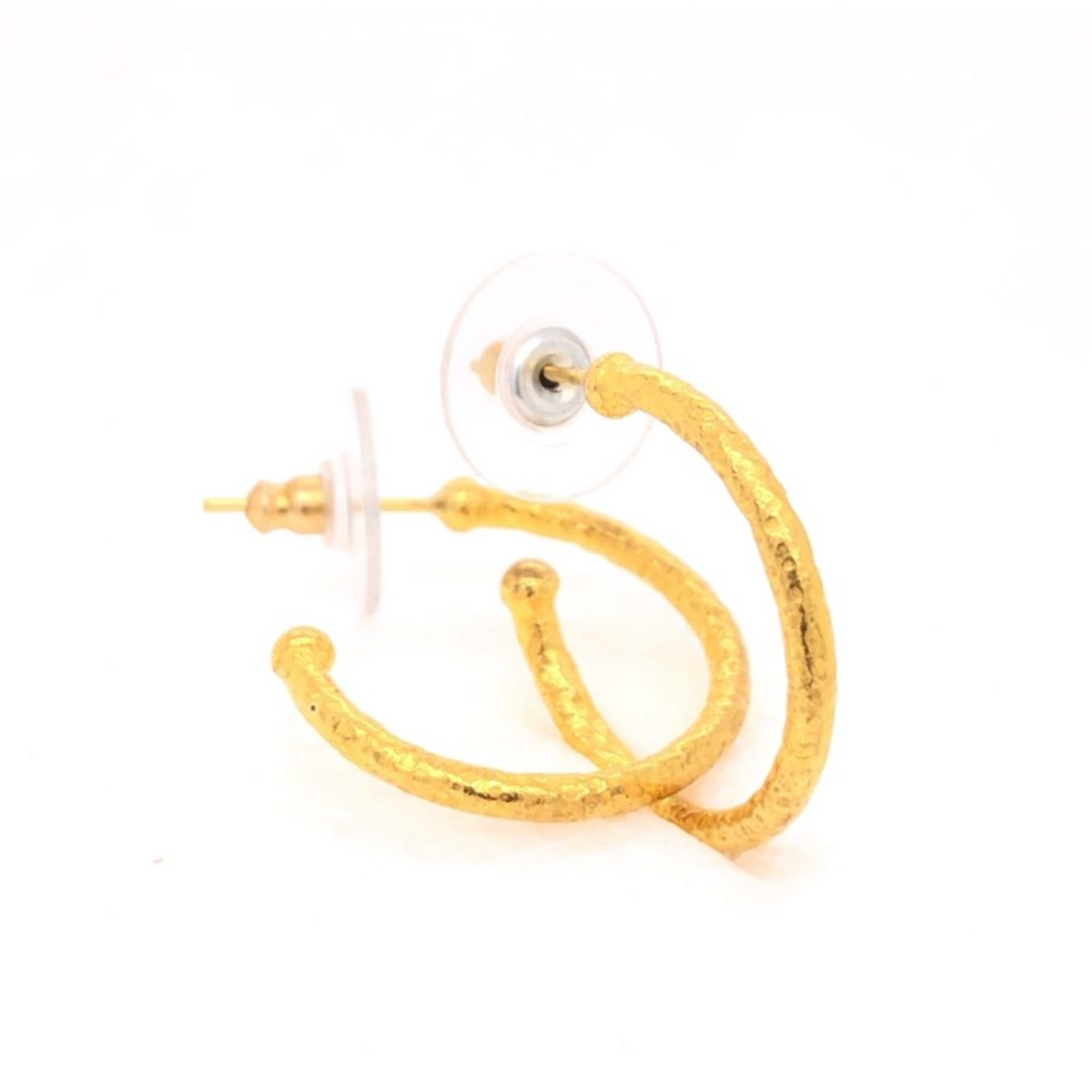ARA Collection 24k Gold Small Tube Hoop Earrings