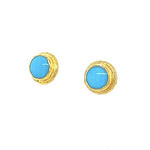 ARA Collection 24k Gold & Amazonite Round Studs